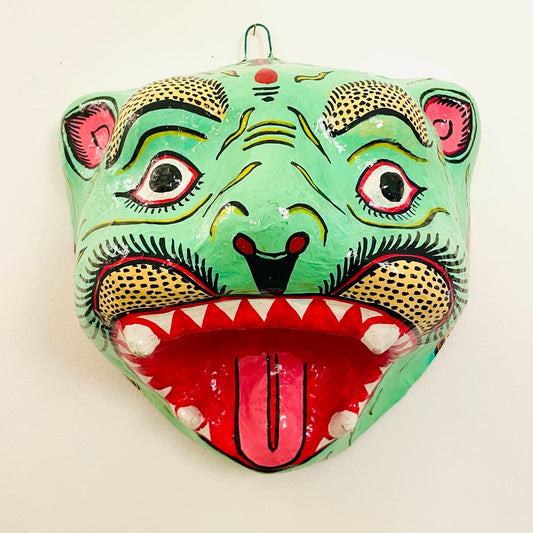 Original Bengal tiger mask from India | Green