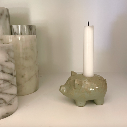 Pig bass candle holders