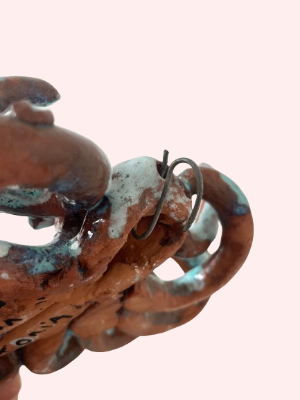 Håndlavet unika blæksprutte no. 9 〰️ vægophæng