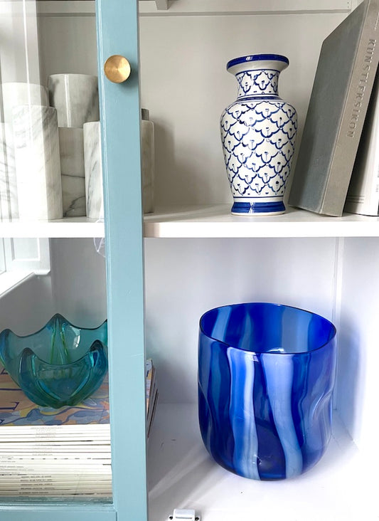 Blåmønstret vase