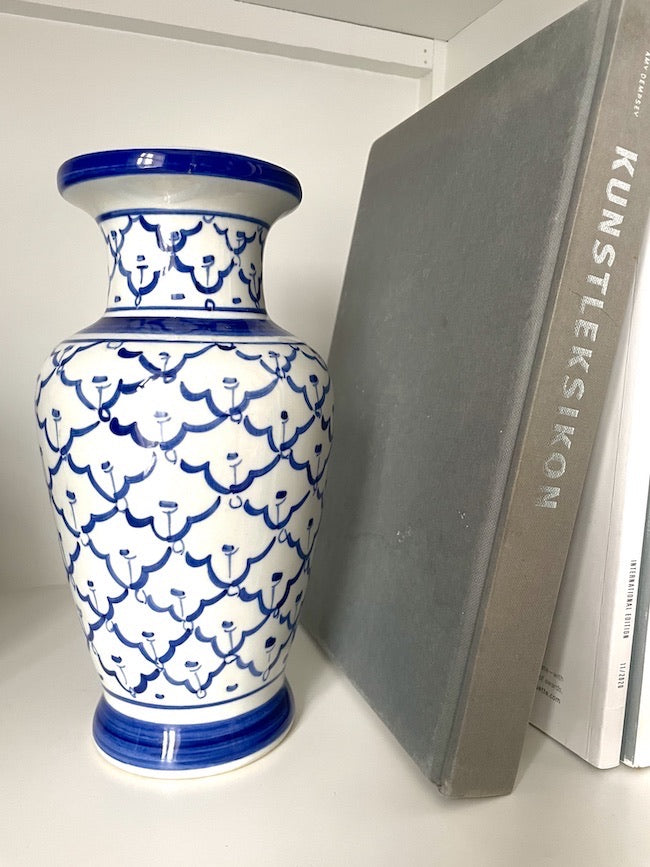 Blåmønstret vase