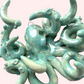 Håndlavet blæksprutte grønblålig perlemor ~ Vægophæng