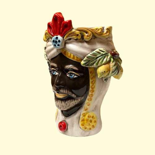 Papa Sultan Bianco | Sicilian head vase