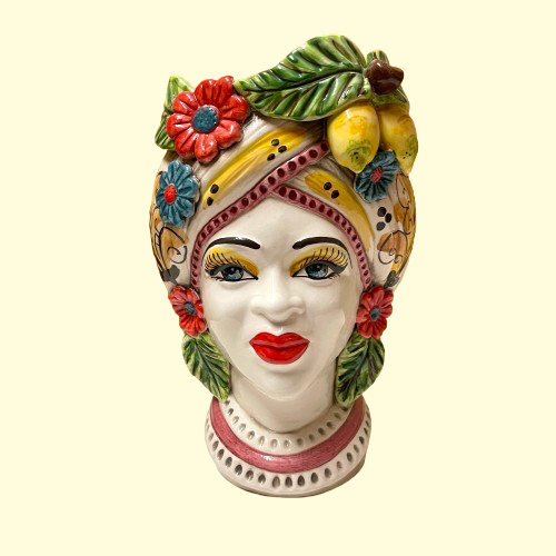 Regina Flora Rosso | Sicilian head vase