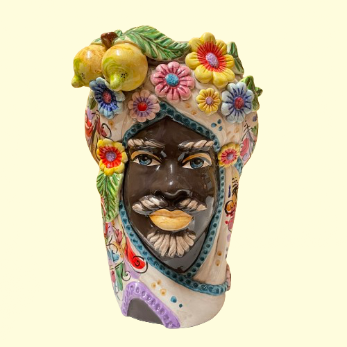 Sultan Flora Moro Grande | Sicilian head jar