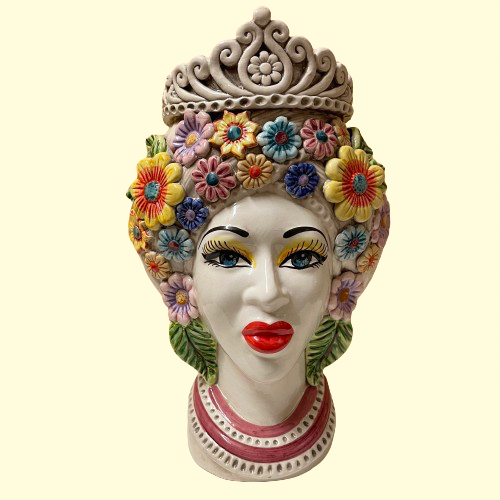 Regina Primavera Grande | Sicilian head jar