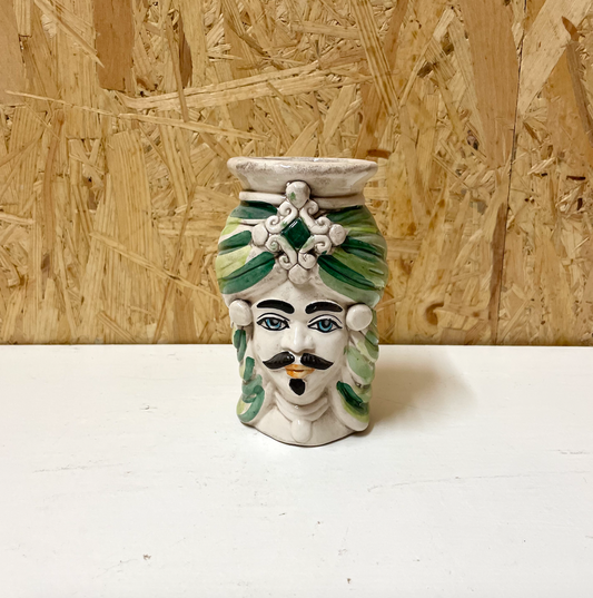 Mini Sultan Green | Sicilian head vase