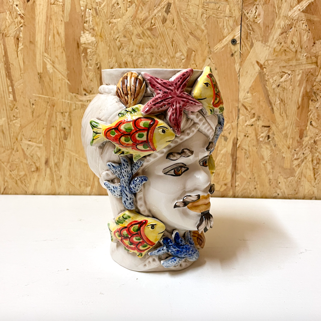 Uomo Pesce | Sicilian head vase