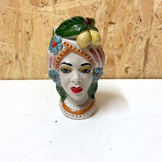 Mini Donna Flora Pink | Sicilian head vase