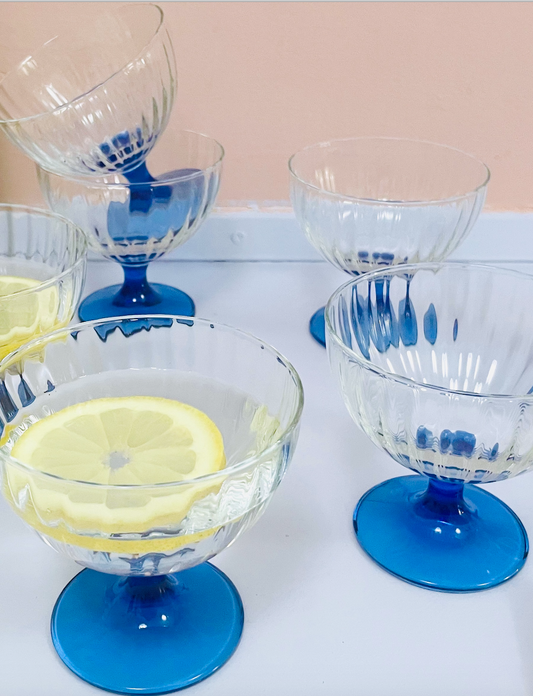 Italian Champagne Bowls ~ Blue