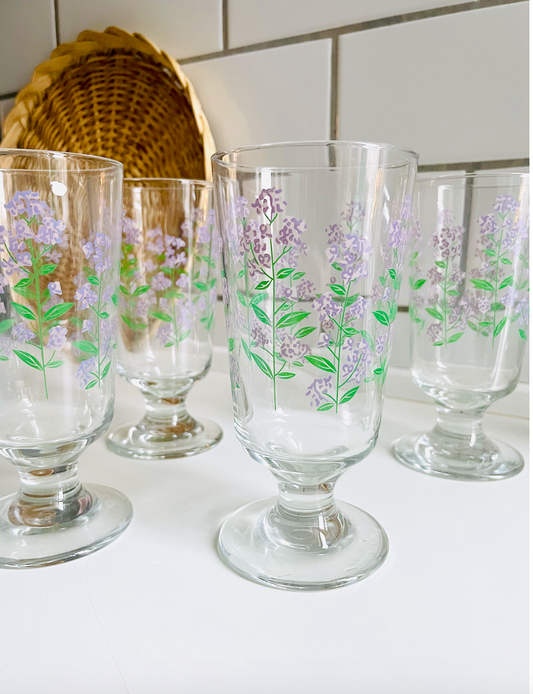 French glasses ~ Purple flower