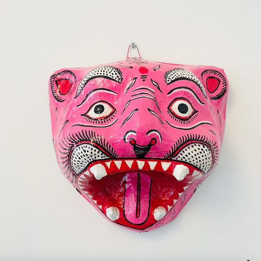Original Bengal tiger mask from India | Pink