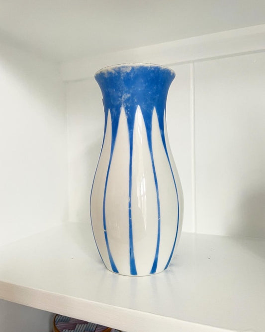Blåstribet vintage vase