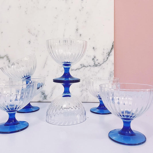 Italian Champagne Bowls ~ Blue