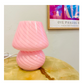 Mini lyserød mushroom lampe