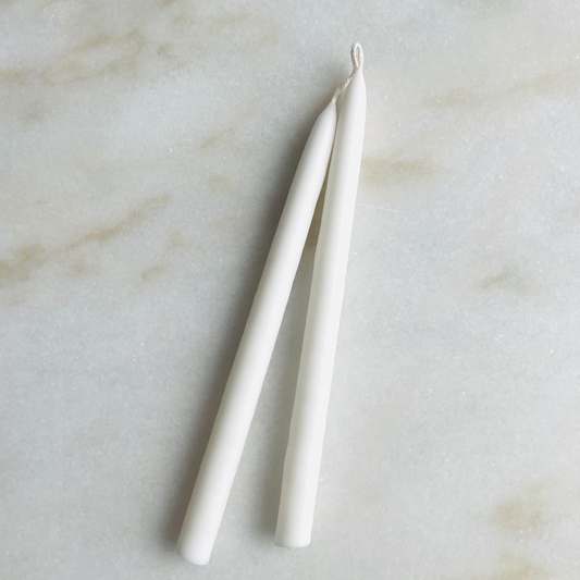 Funen hand-dipped candles | White