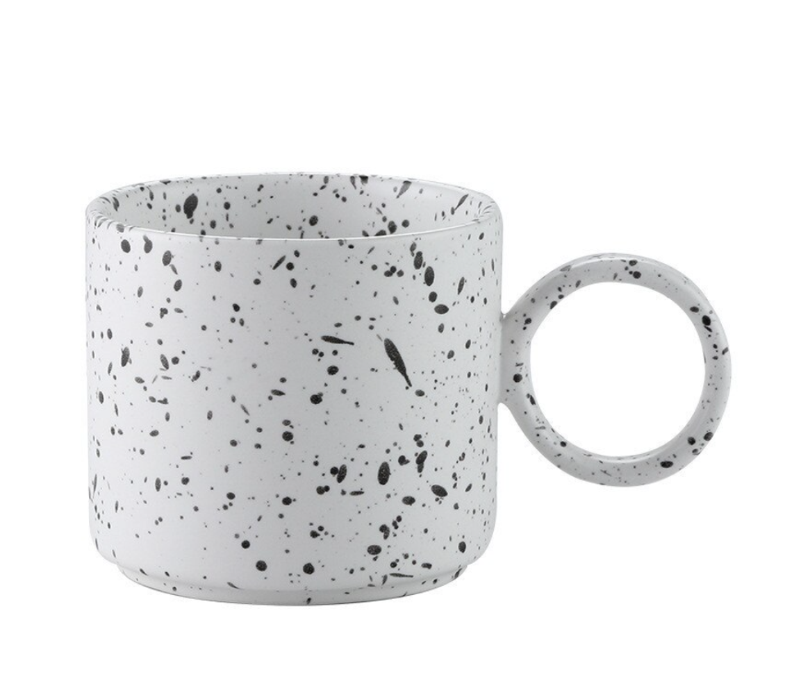 Stor kaffekop | Hvid Splatter