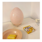 Egg Glaslampe ~ lyserød swirl