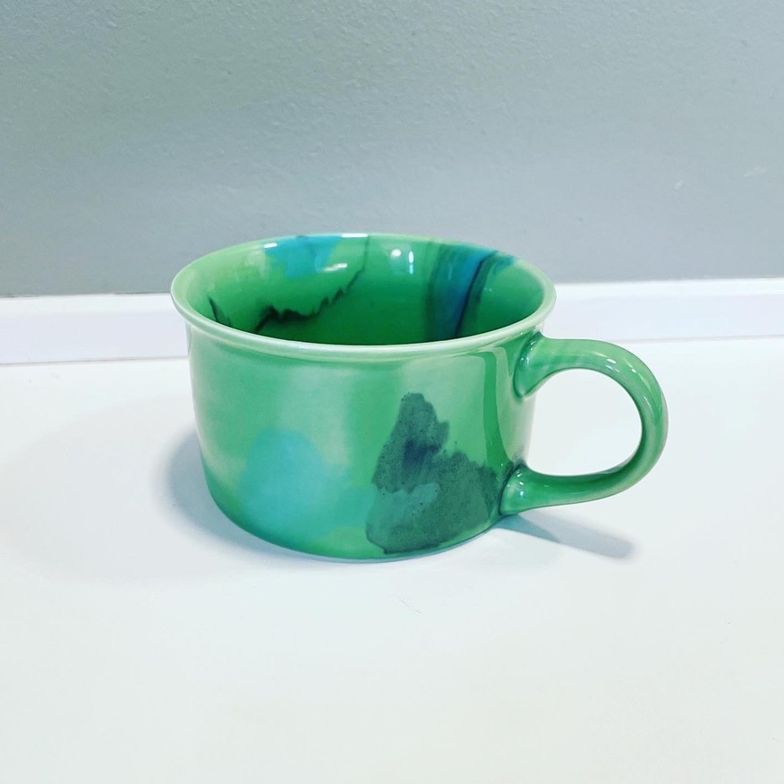Kaffekop | Grøn Akvarel
